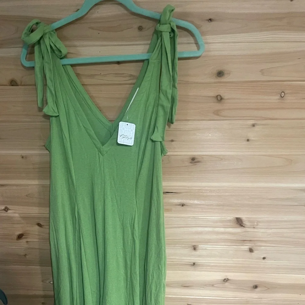 Free People Lime Green Wide Leg Jumpsuit